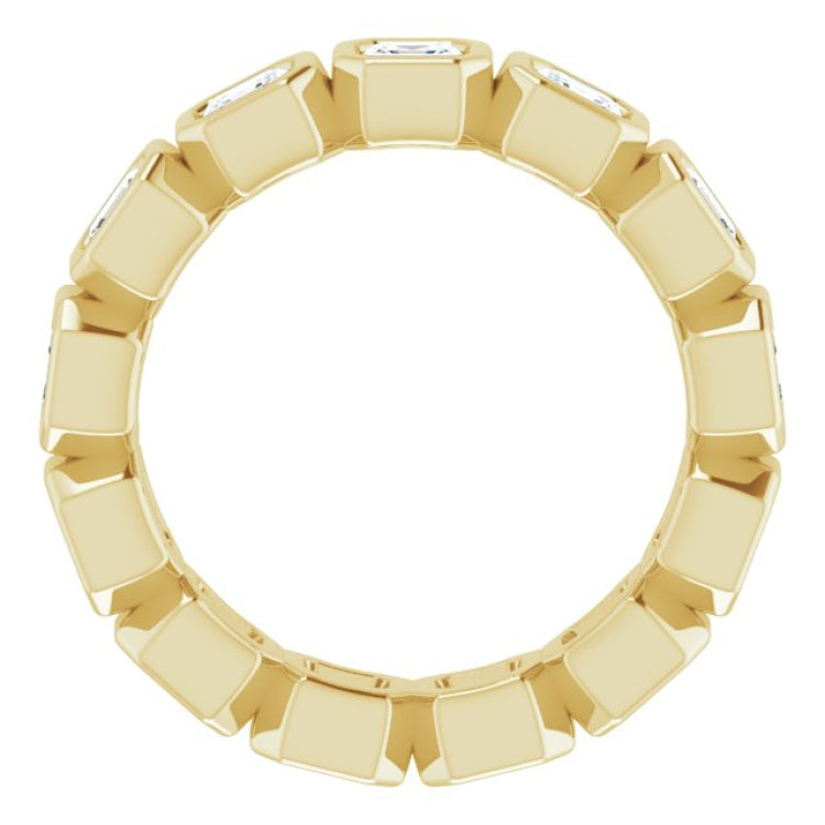 14K Yellow 2 CTW Natural Diamond Eternity Band Size 5