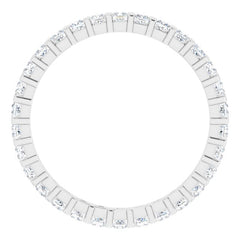 Platinum 3/4 CTW Natural Diamond Eternity Band Size 5