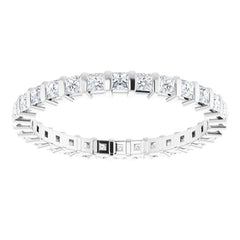 Platinum 3/4 CTW Natural Diamond Eternity Band Size 5