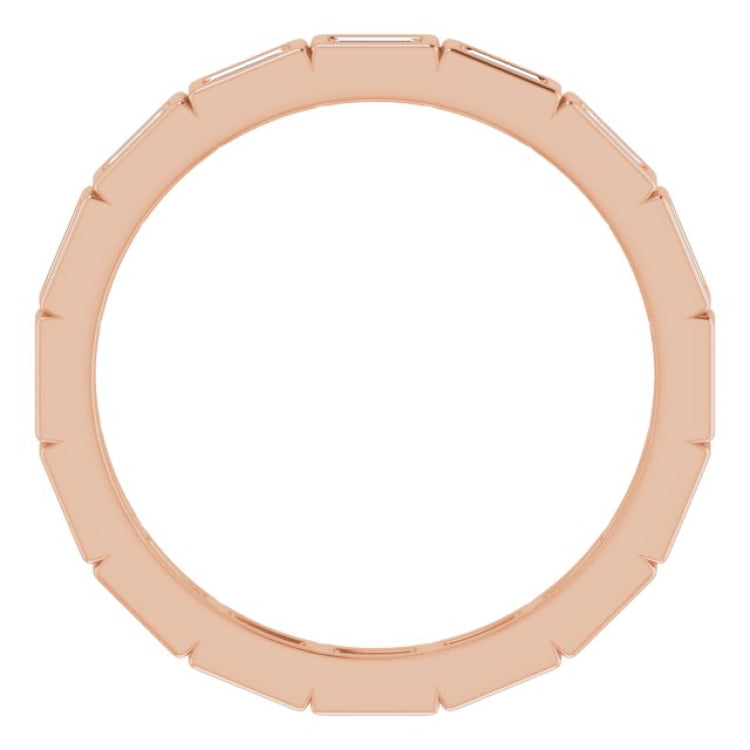 14K Rose 1/3 CTW Natural Diamond Eternity Band Size 5