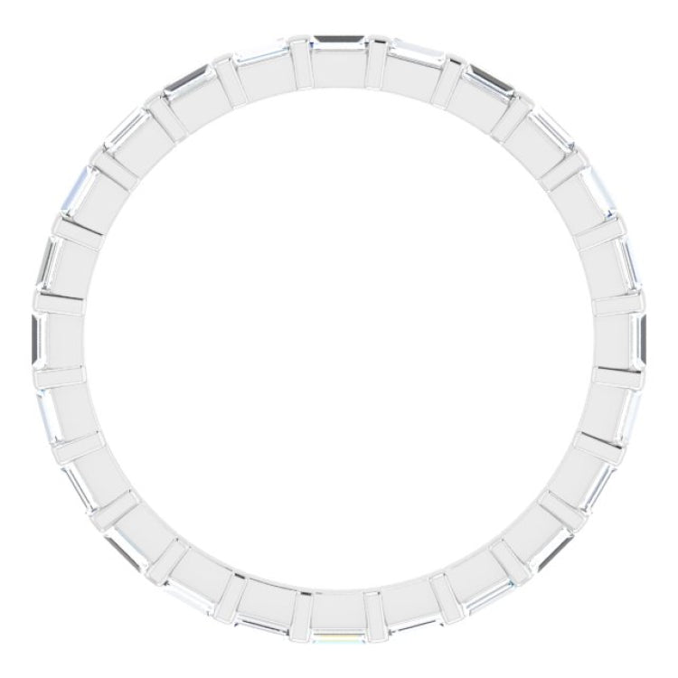 14K White 1/3 CTW Natural Diamond Eternity Band Size 5