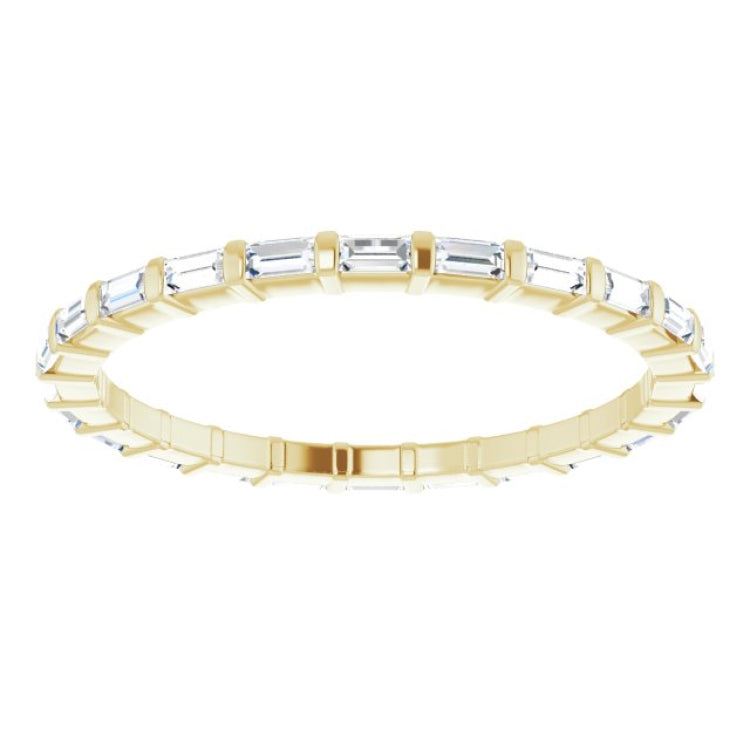 14K Yellow 1/3 CTW Natural Diamond Eternity Band Size 5