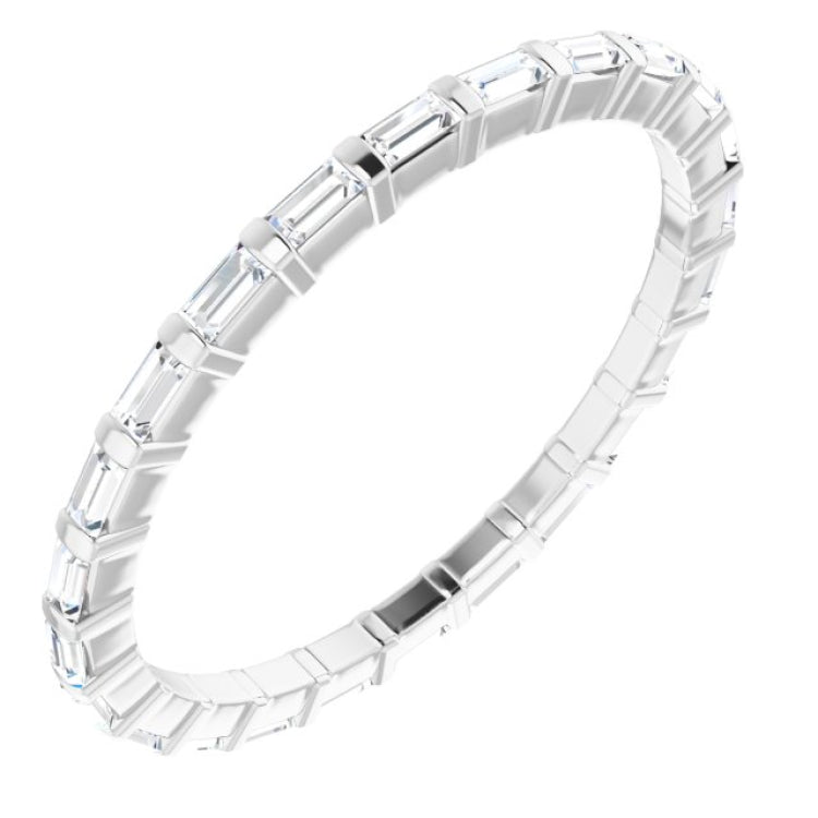 Platinum 1/3 CTW Natural Diamond Eternity Band Size 5