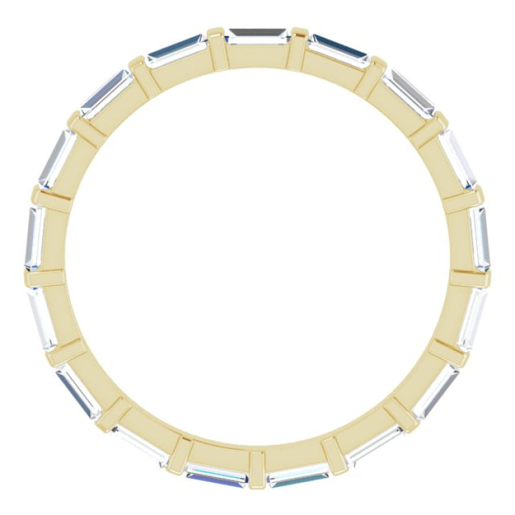 14K Yellow 5/8 CTW Natural Diamond Eternity Band Size 5