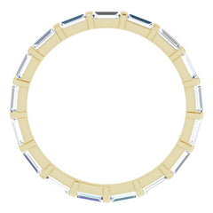 14K Yellow 5/8 CTW Natural Diamond Eternity Band Size 5