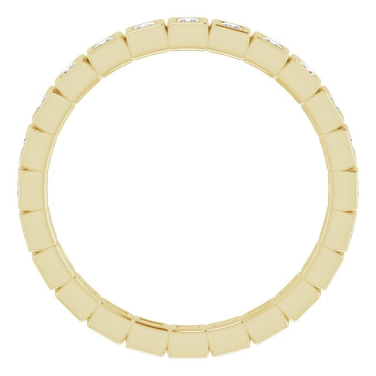 14K Yellow 1/3 CTW Natural Diamond Eternity Band Size 5