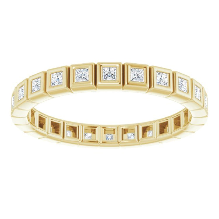14K Yellow 1/3 CTW Natural Diamond Eternity Band Size 5