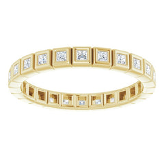 14K Yellow 1/3 CTW Natural Diamond Eternity Band Size 5