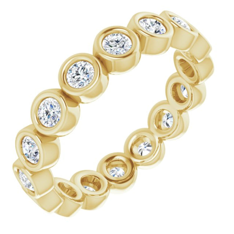 14K Yellow 3/4 CTW Natural Diamond Eternity Band Size 5