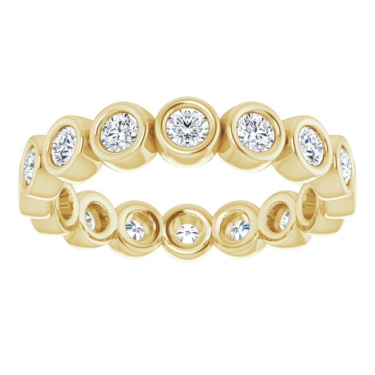 14K Yellow 3/4 CTW Natural Diamond Eternity Band Size 5