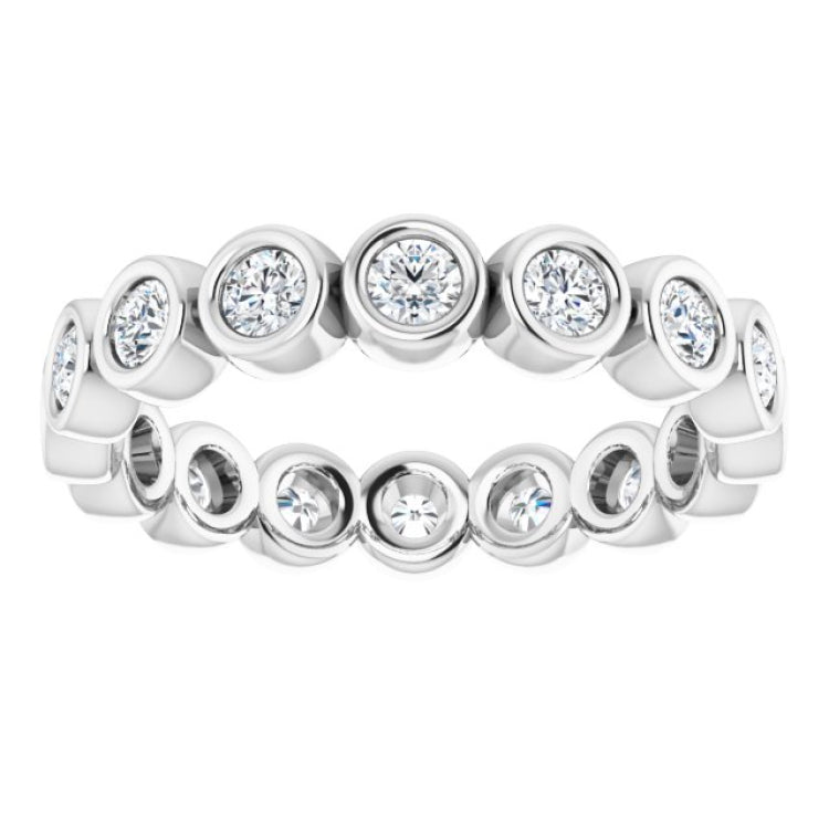 Platinum 3/4 CTW Natural Diamond Eternity Band Size 5
