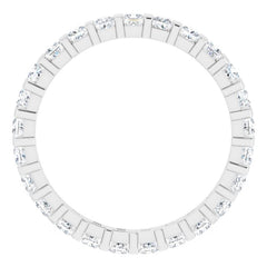 14K White 7/8 CTW Natural Diamond Eternity Band Size 5