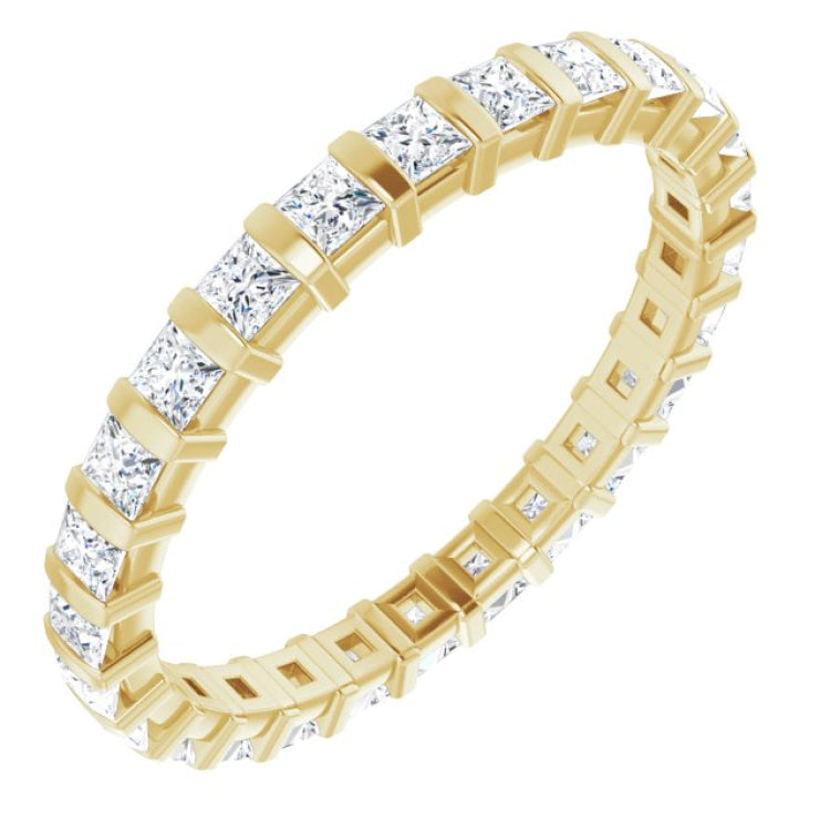 14K Yellow 7/8 CTW Natural Diamond Eternity Band Size 5