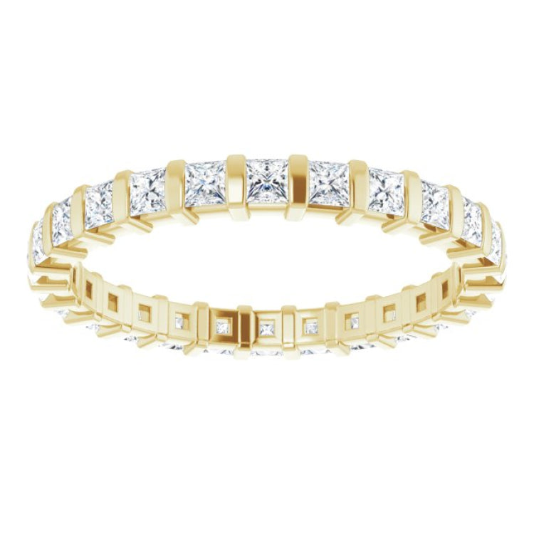 14K Yellow 7/8 CTW Natural Diamond Eternity Band Size 5