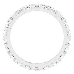 14K White 1 1/8 CTW Natural Diamond Eternity Band Size 5