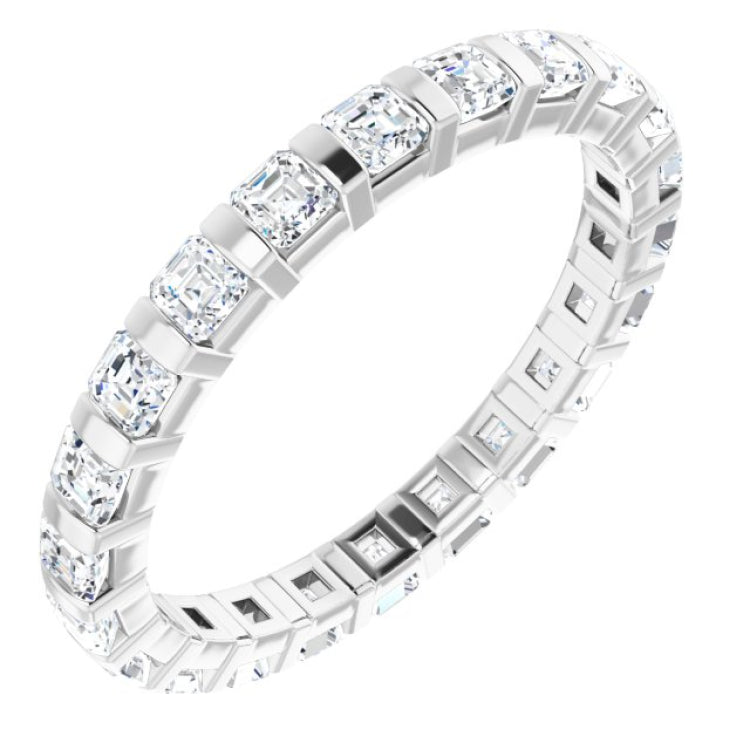 Platinum 1 1/8 CTW Natural Diamond Eternity Band Size 5