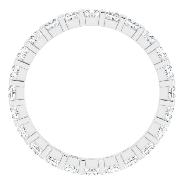 Platinum 1 1/8 CTW Natural Diamond Eternity Band Size 5