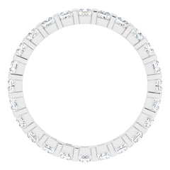 Platinum 1 1/8 CTW Natural Diamond Eternity Band Size 5