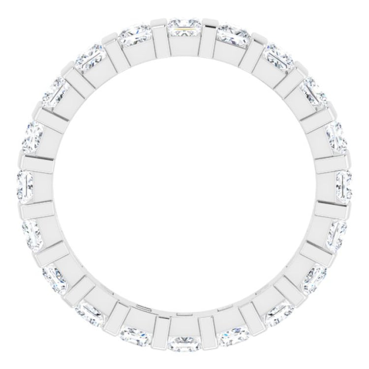 Platinum 1 1/2 CTW Natural Diamond Eternity Band Size 5