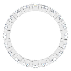 Platinum 1 1/2 CTW Natural Diamond Eternity Band Size 5