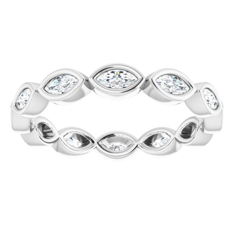 Platinum 1/2 CTW Natural Diamond Eternity Band Size 5