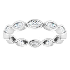 Platinum 1/2 CTW Natural Diamond Eternity Band Size 5