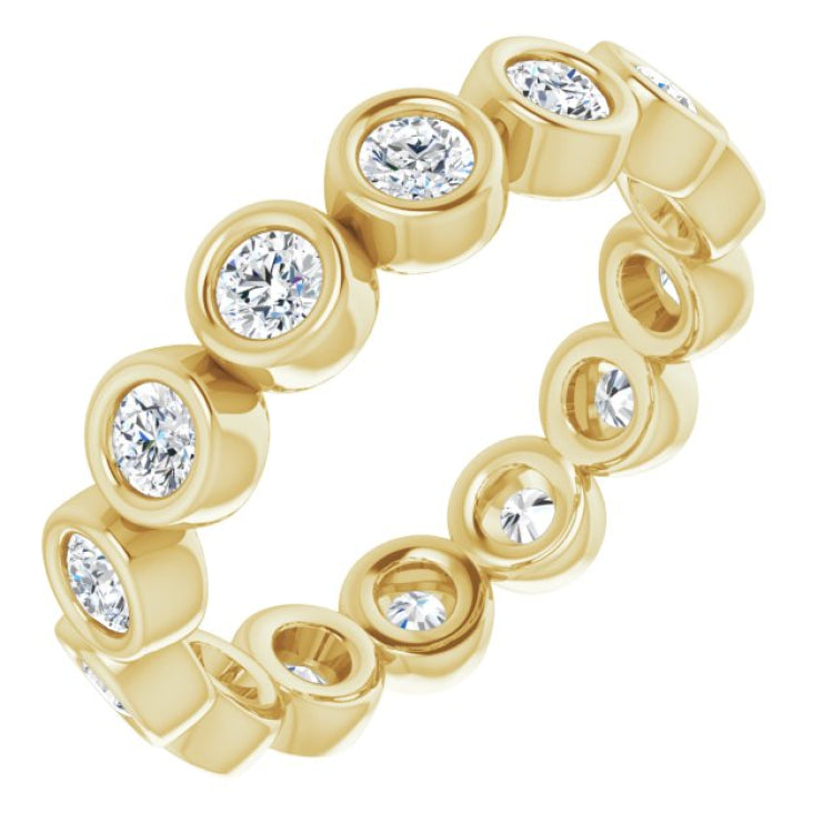 14K Yellow 7/8 CTW Natural Diamond Eternity Band Size 5