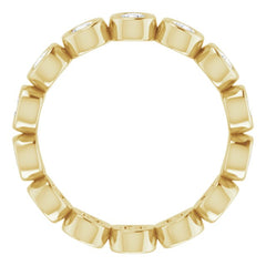 14K Yellow 7/8 CTW Natural Diamond Eternity Band Size 5