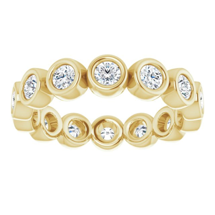 14K Yellow 7/8 CTW Natural Diamond Eternity Band Size 5