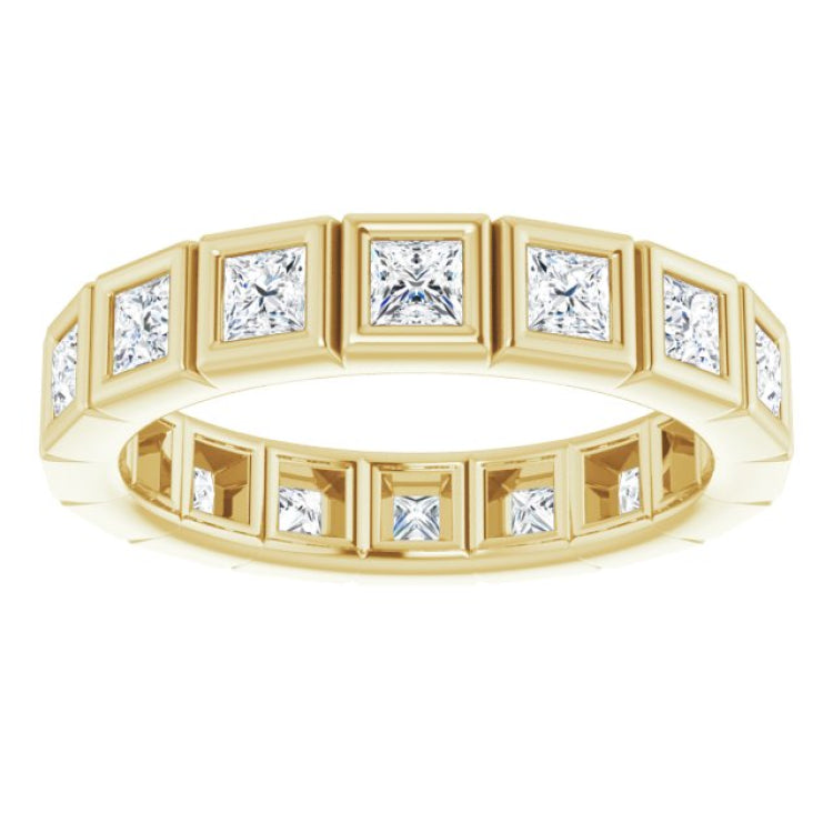 14K Yellow 1 1/8 CTW Natural Diamond Eternity Band Size 5