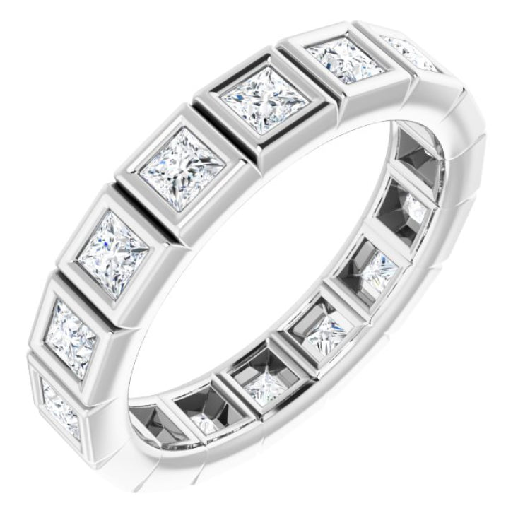 Platinum 1 1/8 CTW Natural Diamond Eternity Band Size 5