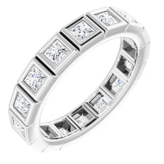 Platinum 1 1/8 CTW Natural Diamond Eternity Band Size 5