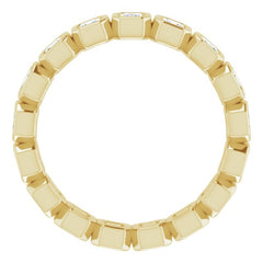 14K Yellow 7/8 CTW Natural Diamond Eternity Band Size 5