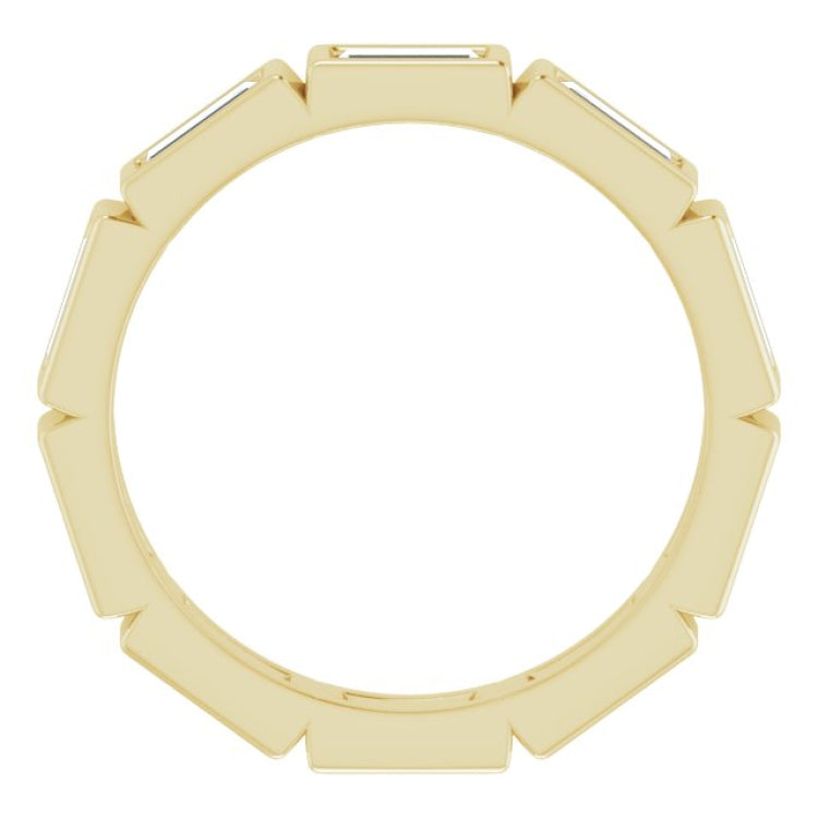 14K Yellow 9/10 CTW Natural Diamond Eternity Band Size 5