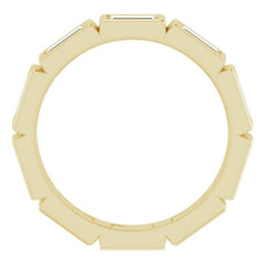 14K Yellow 9/10 CTW Natural Diamond Eternity Band Size 5