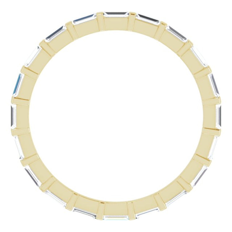 14K Yellow 3/8 CTW Natural Diamond Eternity Band Size 5