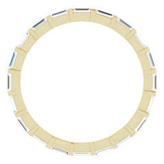 14K Yellow 3/8 CTW Natural Diamond Eternity Band Size 5