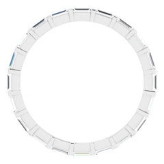 Platinum 3/8 CTW Natural Diamond Eternity Band Size 5