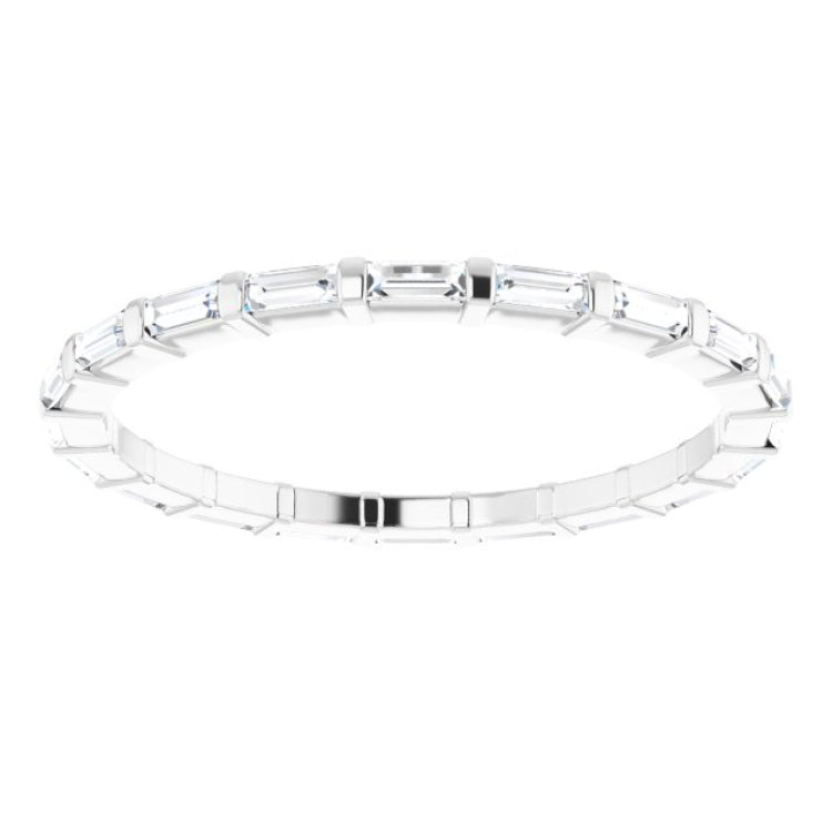 Platinum 3/8 CTW Natural Diamond Eternity Band Size 5