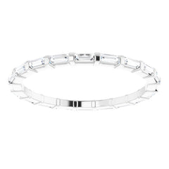 Platinum 3/8 CTW Natural Diamond Eternity Band Size 5