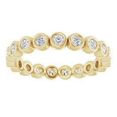 14K Yellow 3/8 CTW Natural Diamond Eternity Band Size 5