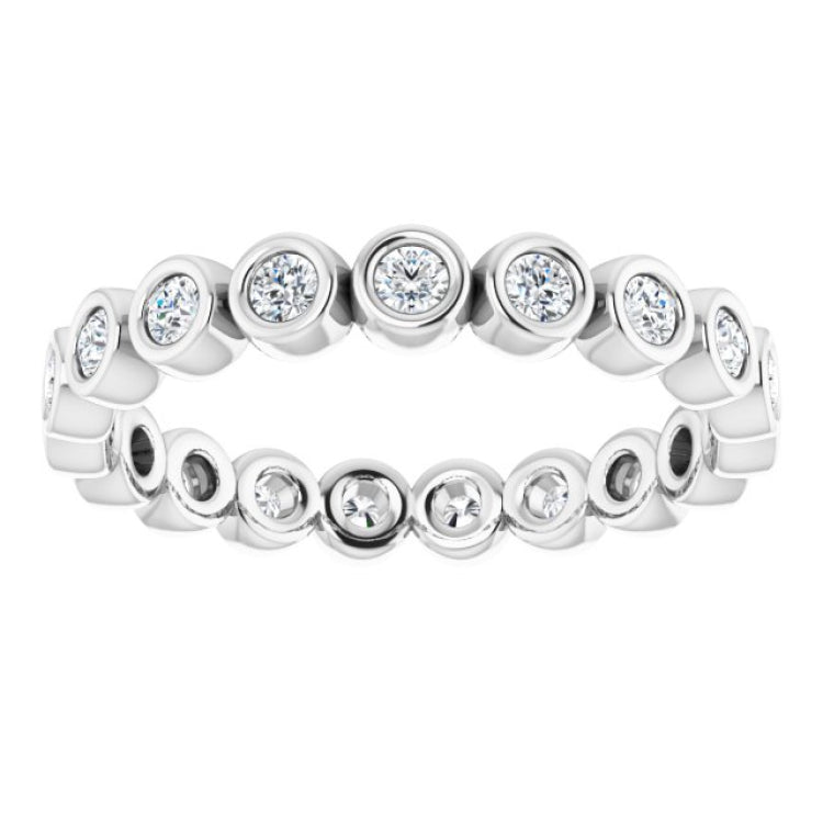 Platinum 3/8 CTW Natural Diamond Eternity Band Size 5