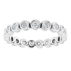 Platinum 3/8 CTW Natural Diamond Eternity Band Size 5