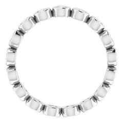 Platinum 1/2 CTW Natural Diamond Eternity Band Size 5