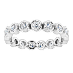 Platinum 1/2 CTW Natural Diamond Eternity Band Size 5