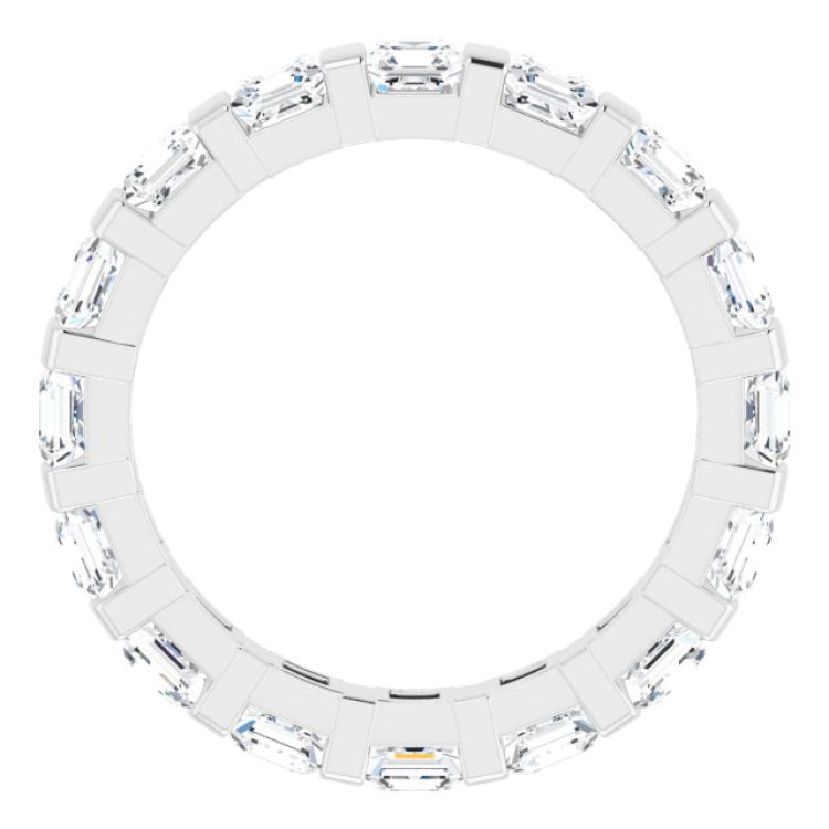 14K White 2 1/2 CTW Natural Diamond Eternity Band Size 6