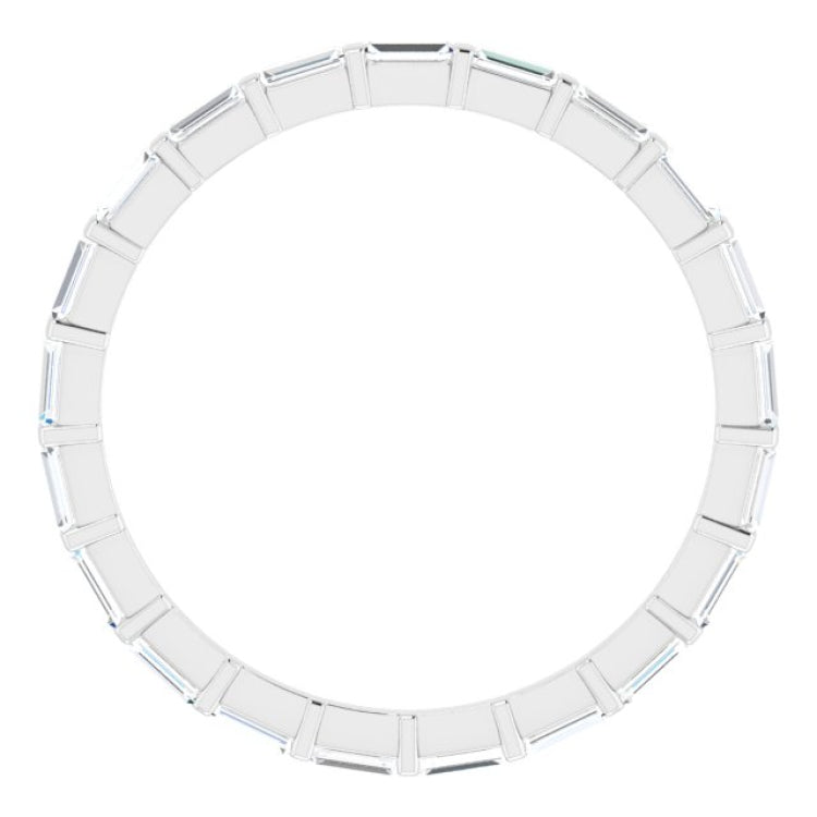 Platinum 3/8 CTW Natural Diamond Eternity Band Size 6