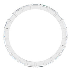 Platinum 3/8 CTW Natural Diamond Eternity Band Size 6