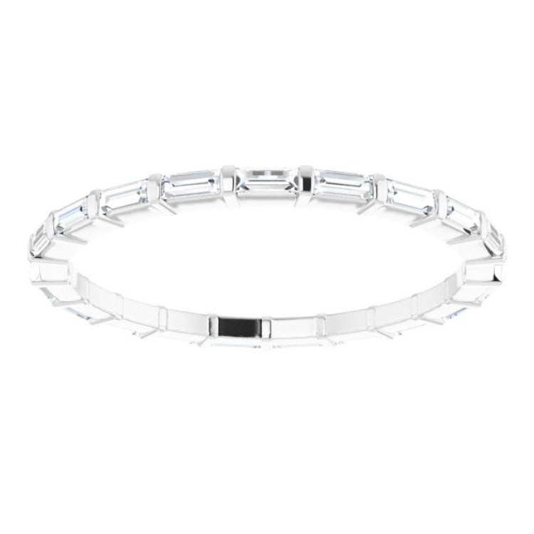 Platinum 3/8 CTW Natural Diamond Eternity Band Size 6