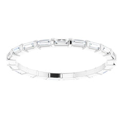 Platinum 3/8 CTW Natural Diamond Eternity Band Size 6